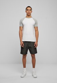 Urban Classics RAGLAN CONTRAST  - T-shirts print - white/ mottled light grey