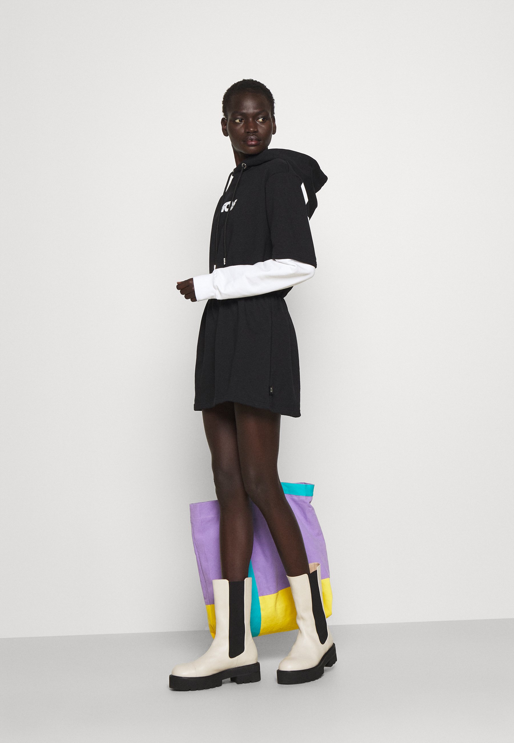 GCDS DOUBLE DRESS - Vestito estivo - black/nero - Zalando