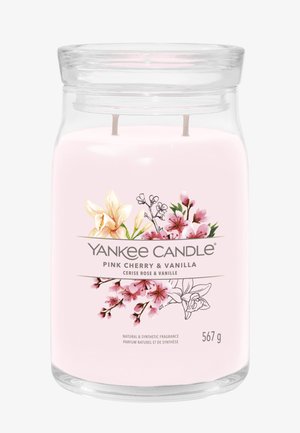 SIGNATURE LARGE JAR PINK CHERRY VANILLA - Duftlys - pink