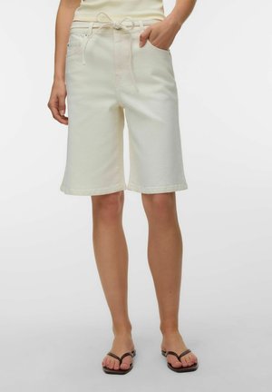 Vero Moda JEANS-SHORTS VMWILLA SHORTS - Denimové šortky - ecru