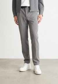 Les Deux - COMO PANTS - Chinos tipa bikses - grey melange Miniatūras attēls 1