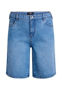 Zizzi FLASH - MIT HOHER TAILLE - Shorts di jeans - light blue denim