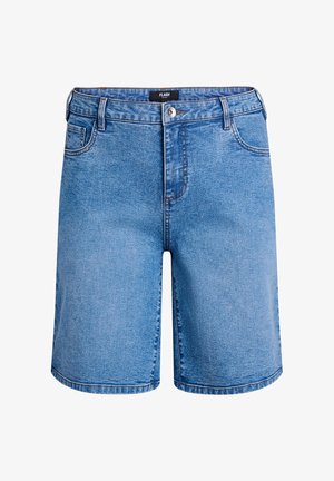 Zizzi FLASH - MIT HOHER TAILLE - Jeans Shorts - light blue denim