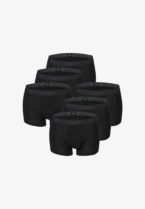 Six black men's boxer briefs with JOOP! branded waistbands arranged in two rows on a white background.