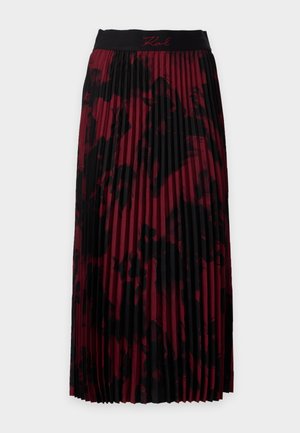 KARL LAGERFELD, PLEATED SKIRT - Jupe plissée - rouge