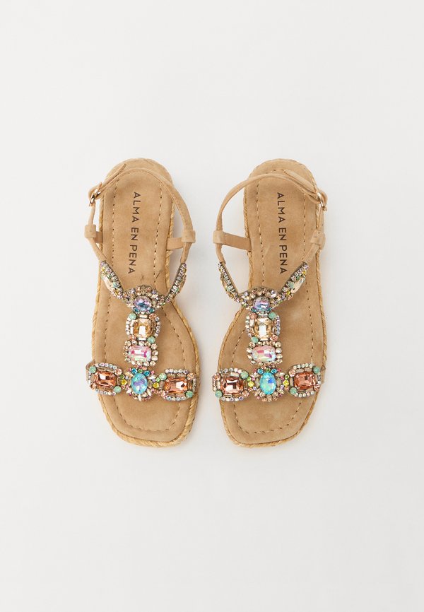 Wedge sandals - suede sand2