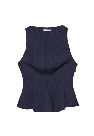SLEEVELESS PEPLUM - Blúzka - dark blue
