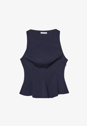 SLEEVELESS PEPLUM - Blouse - dark blue