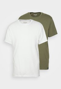 2 PACK TEE - Basic T-shirt - dusty/olive