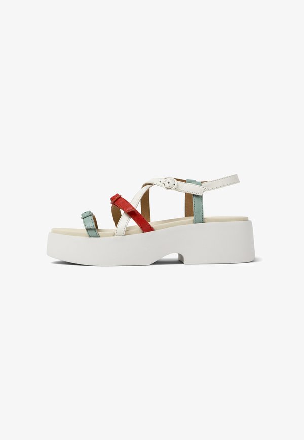 TASHA - Platform sandals - weiß grün