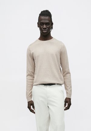 SLHBERG CREW NECK - Strickpullover - savannah tan