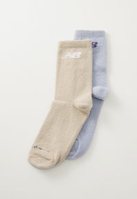 New Balance SHAGGY LIKE CREW 2 PACK - Chaussettes - beige/brown/beige - ZALANDO.FR