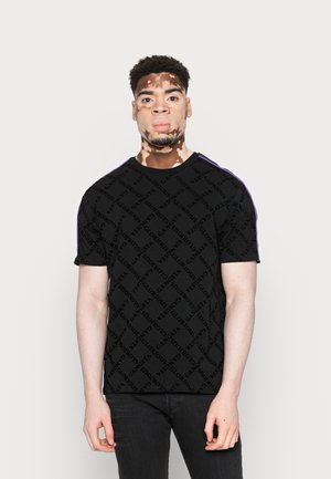 MORTIO JERSEY TEE - T-shirt con stampa - jet black/purple