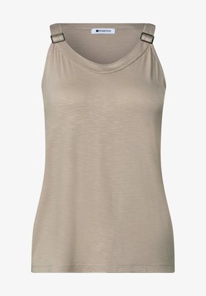 Street One, TOP MIT V-NECK UND DEKO-DETAIL - Top - sepia sand