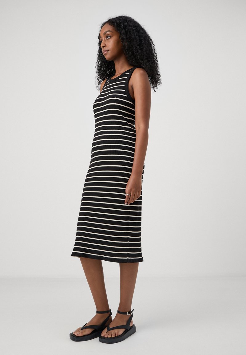 GAP Petite MIDI DRESS - Jersey dress - black/white/black - Zalando