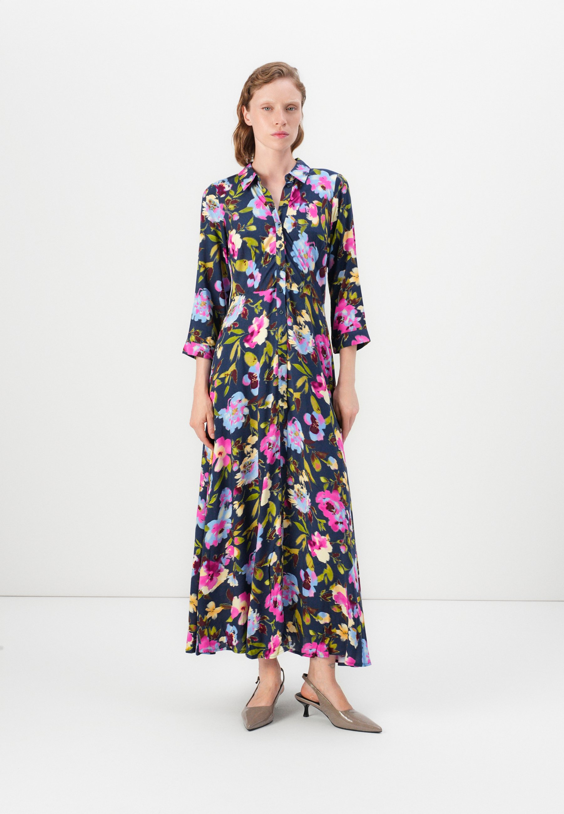 YAS YASSAVANNA LONG DRESS Vestido largo navy blazer/azul