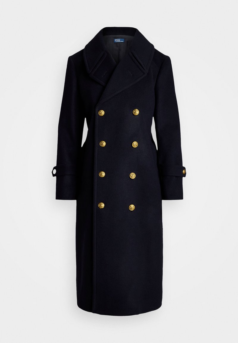 Polo Ralph Lauren WOOL MELTON LONG POLO COAT - Klasisks mētelis - ink ...