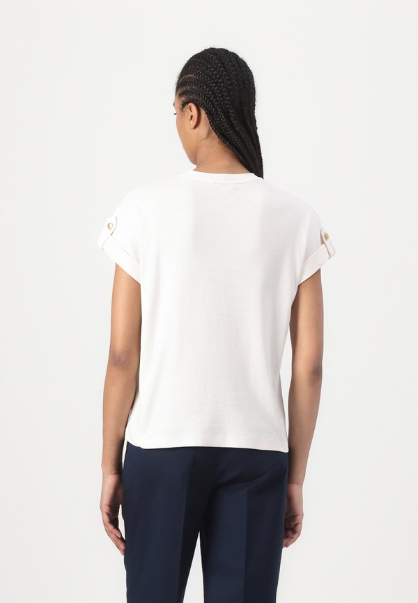GOLD BUTTON TEE - Print T-shirt - ivory silk3