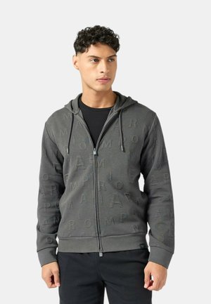 Felpa con zip - dark grey