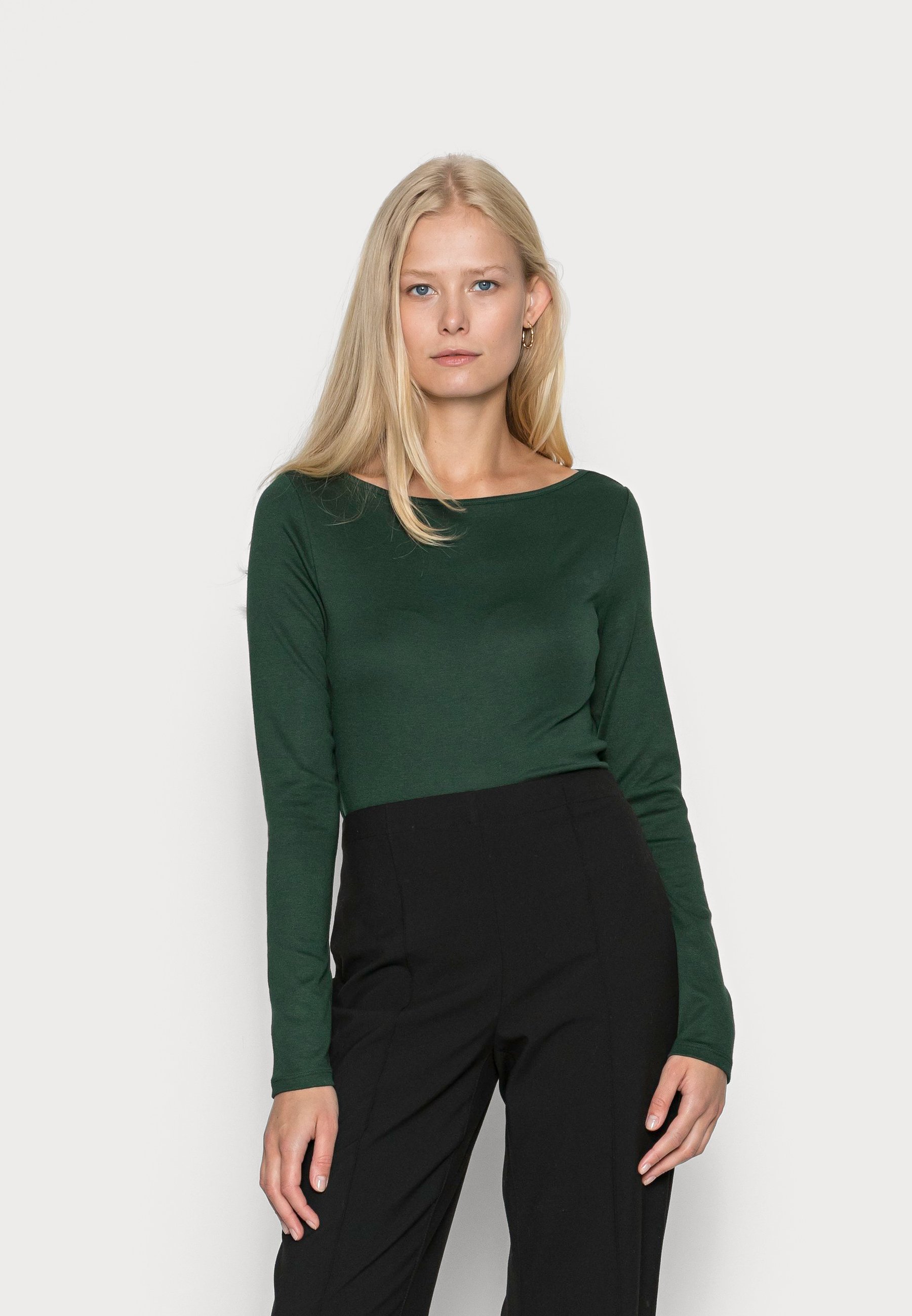 Long sleeved top - dark emerald/green 