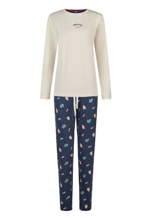 CHRISTMAS SET - Pyjama - offwhite  navy