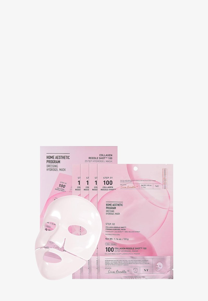 Step By Step Vt Capsule Mask Routine VT Cosmetics VT COLLAGEN REEDLE SHOT 100 2STEP MASK - Skincare set ...