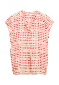 T-Shirt print - berry red check design