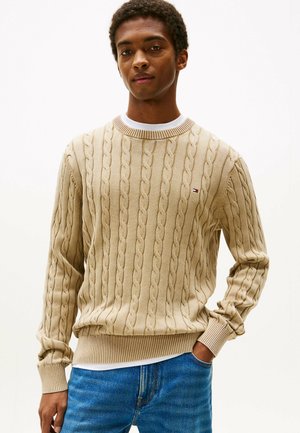 CABLE WASHED - Jumper - sandalwood