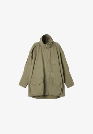 Stradivarius, OVERSIZE PARKA WITH POCKETS - Parka - khaki