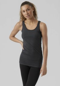 Vero Moda U-HALSAUSSCHNITT - Top - dark grey melange