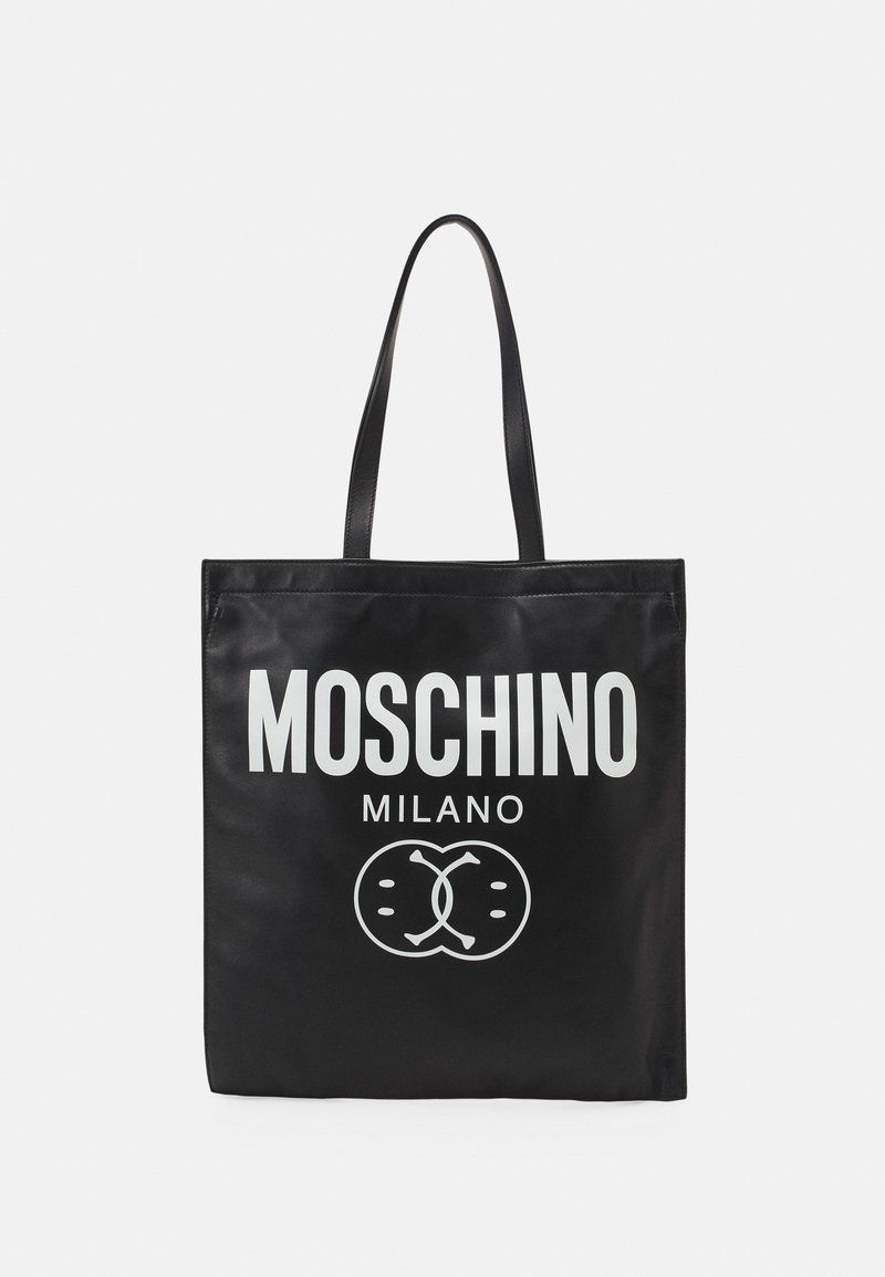MOSCHINO DOUBLE SMILE LOGO UNISEX - Saco de mão - black