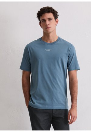 SHORT SLEEVE LOGO PRINT - T-Shirt basic - stormy blue