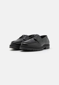 Zign LEATHER - Csónakcipők - black