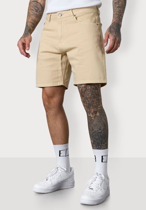 BASIC - Denim shorts - stone