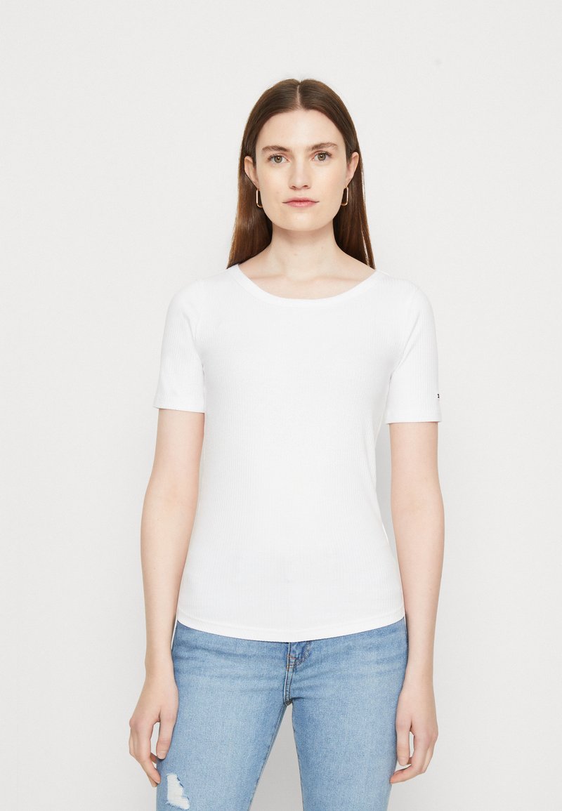 Tommy Hilfiger SLIM TShirt basic th optic white/weiß Zalando.at