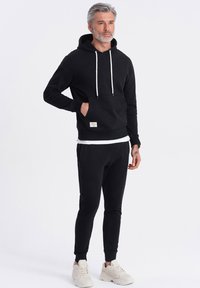 Ombre Felpa con cappuccio - black