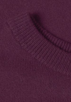 Street One, LANGARM PULLOVER MIT RUNDHALS UND RAFFUNG - Pullover - berry maroon mel.