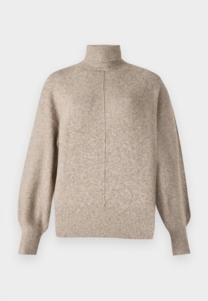 Vero Moda VMDOFFY ROLL NECK - Svetrík - sepia tint