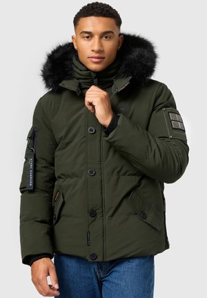 Winterjacke - mottled olive