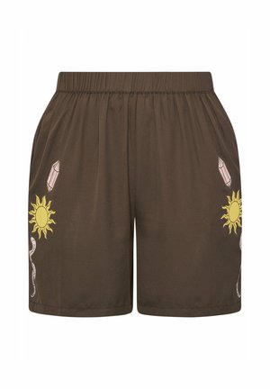 Yours Clothing, WOMEN'S CASUAL SHORTS - Shorts - chocolate