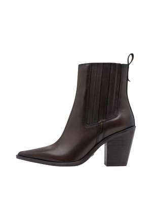 Tamaris, STIEFELETTE - Højhælede støvletter - mahogany