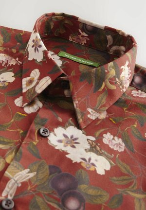 Next REGULAR FIT KEW COLLECTION FLORAL LONG SLEEVE SINGLE CUFF  - Pluus - rust brown