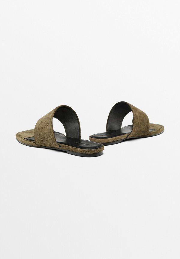 SPLIT FLAT SLIDER WITH RING DETAIL - T-bar sandals - khaki3