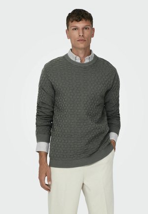 KALLE REG 12 STRUC CREW NOOS - Jumper - castor gray