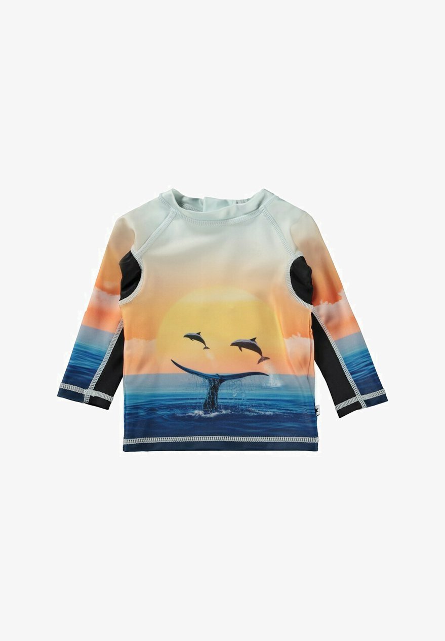 Molo NEMO Surfshirt ocean smile/oranje