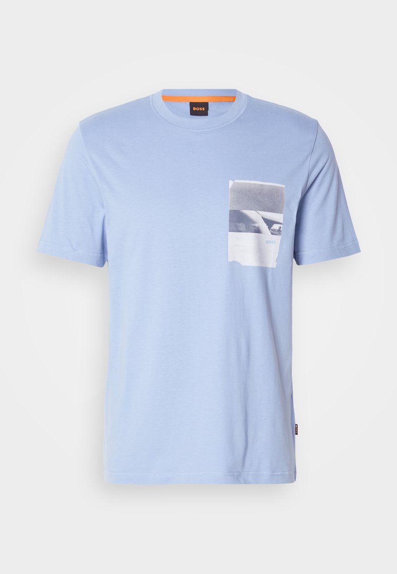 BOSS CONTAINER - Print T-shirt - open blue/blue - Zalando.co.uk