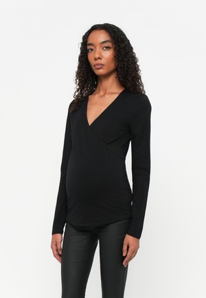 WRAP NANNA - Maglietta a manica lunga - black
