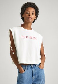 Pepe Jeans - KENDALL - Triko s potiskem - canvas white Miniatura obrázku 1