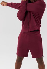 Pier One Sport Felpa con zip - bordeaux