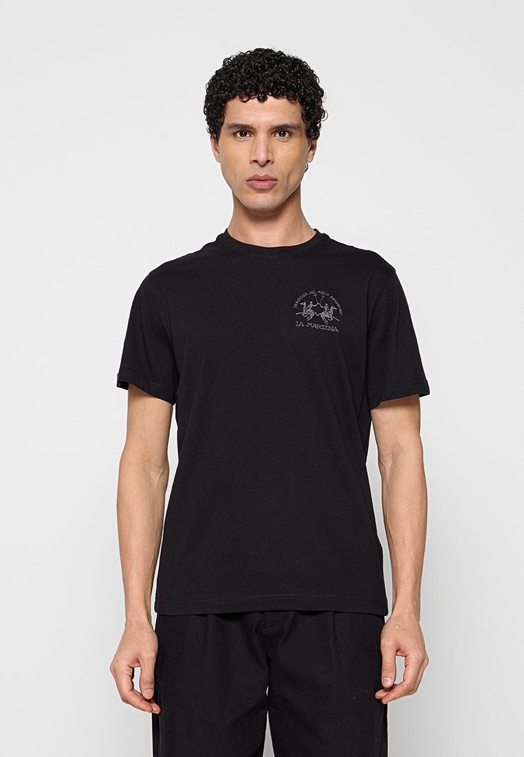 LA MARTINA T-shirt basic zwart